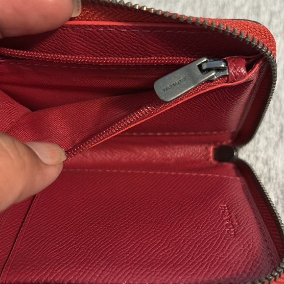 Coach Metallic Pink Zip Around Compact Wallet - Picture 7 of 7